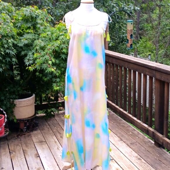 Violet Sky Sheer Swim Sundress Cover - Picture 1 of 13